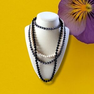 Bundle of 3 | 80s VTG Various Hand Knotted Faux Pearl Necklaces